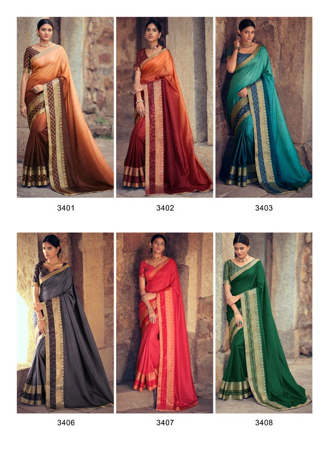 Kashvi Glory Fancy Designer Heavy Festive casual Wear Vichitra Silk Sarees Collection
